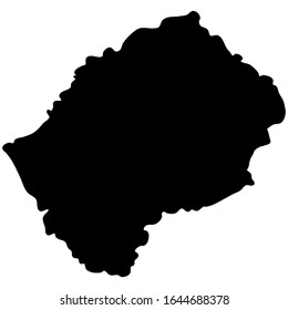 Lesotho as an abstract vector graphic illustration. Isolated on white background.