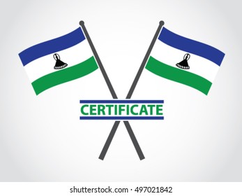 Lesotho Emblem Certificate