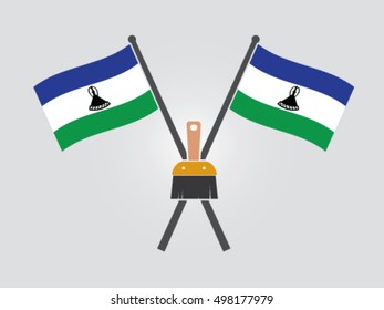 Lesotho Emblem Color Brush