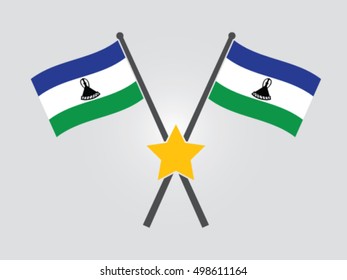 Lesotho Emblem Famous Star