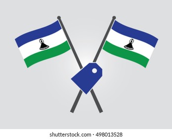 Lesotho Emblem Label