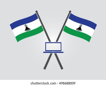 Lesotho Emblem Laptop