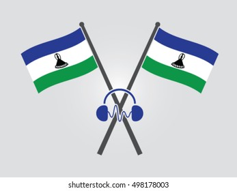 Lesotho Emblem Music Listener