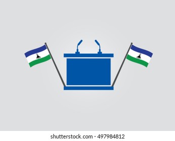 Lesotho Emblem Podium