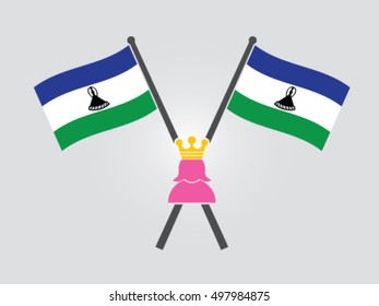Lesotho Emblem Queen