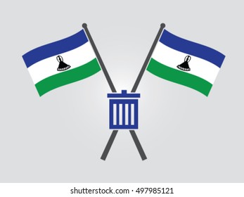 Lesotho Emblem Trash