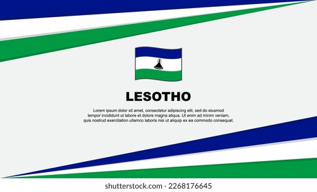 Lesotho Flag Abstract Background Design Template. Lesotho Independence Day Banner Cartoon Vector Illustration. Lesotho Design