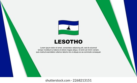 Lesotho Flag Abstract Background Design Template. Lesotho Independence Day Banner Cartoon Vector Illustration. Lesotho Flag