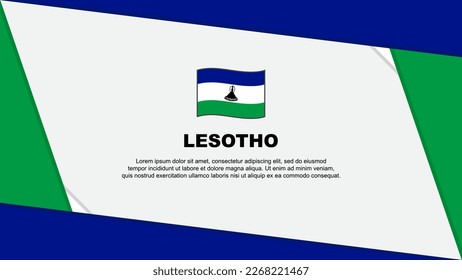 Lesotho Flag Abstract Background Design Template. Lesotho Independence Day Banner Cartoon Vector Illustration. Lesotho Independence Day