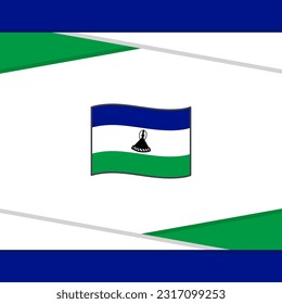 Lesotho Flag Abstract Background Design Template. Lesotho Independence Day Banner Social Media Post. Lesotho Vector