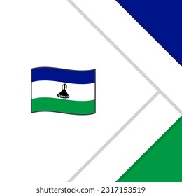 Lesotho Flag Abstract Background Design Template. Lesotho Independence Day Banner Social Media Post. Lesotho Cartoon