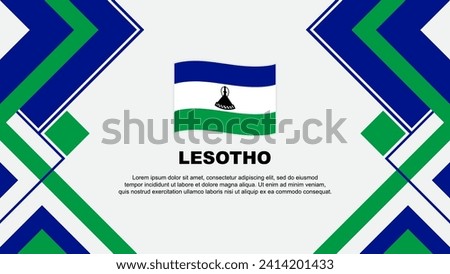 Lesotho Flag Abstract Background Design Template. Lesotho Independence Day Banner Wallpaper Vector Illustration. Lesotho Banner