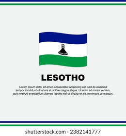 Lesotho Flag Background Design Template. Lesotho Independence Day Banner Social Media Post. Lesotho Design