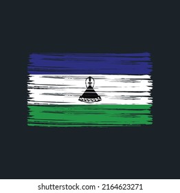 Pincel de bandera de Lesoto. Bandera nacional