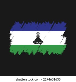 Lesotho Flag Brush. Nationalflagge