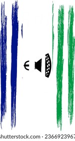 Lesotho flag with brush paint textured isolated  on png or transparent background