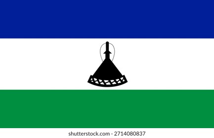 Lesotho flag icon in high quality used in Lesotho country