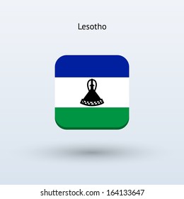 Lesotho flag icon. Vector illustration.