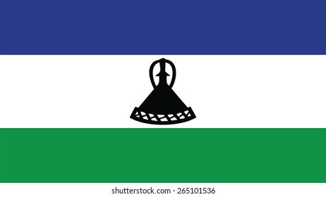 Lesotho  Flag for Independence Day and infographic Vector illustration.