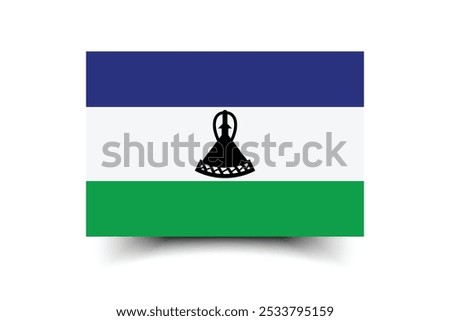 Lesotho flag official colors and proportion digital vector illustration