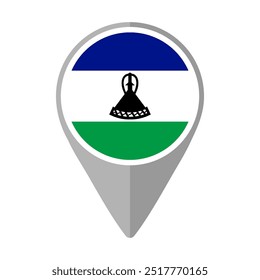 Bandera de Lesoto en el Pin de Locación