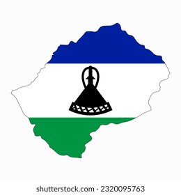 Lesotho flag simple illustration for independence day or election