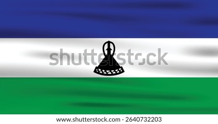Lesotho Flag Vector Icon Design