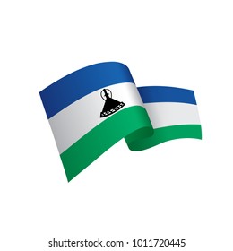 Lesotho flag, vector illustration