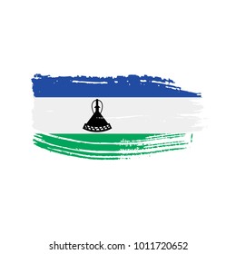 Lesotho flag, vector illustration