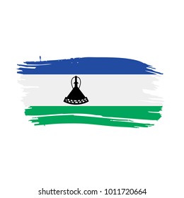 Lesotho flag, vector illustration