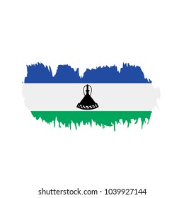 Lesotho flag, vector illustration