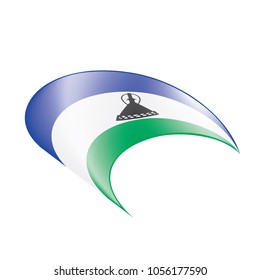 Lesotho flag, vector illustration