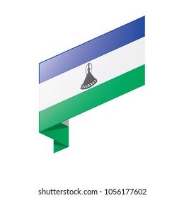 Lesotho flag, vector illustration