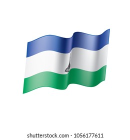 Lesotho flag, vector illustration