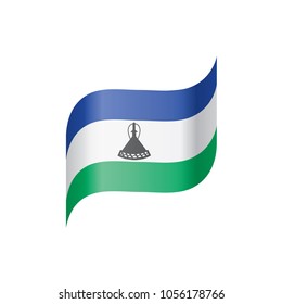 Lesotho flag, vector illustration