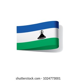 Lesotho flag, vector illustration on a white background
