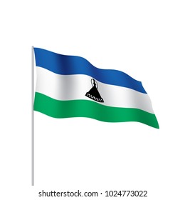 Lesotho flag, vector illustration on a white background