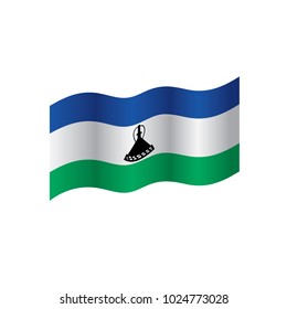 Lesotho flag, vector illustration on a white background