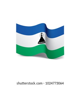 Lesotho flag, vector illustration on a white background