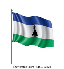 Lesotho flag, vector illustration on a white background