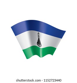 Lesotho flag, vector illustration on a white background