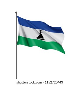 Lesotho flag, vector illustration on a white background