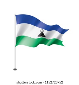Lesotho flag, vector illustration on a white background