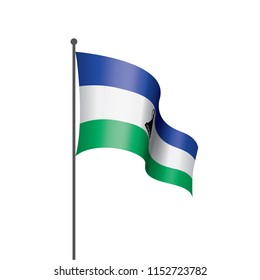 Lesotho flag, vector illustration on a white background