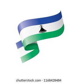 Lesotho flag, vector illustration on a white background