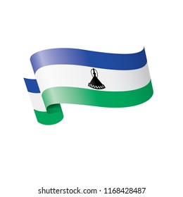 Lesotho flag, vector illustration on a white background