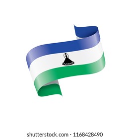 Lesotho flag, vector illustration on a white background