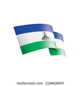 Lesotho flag, vector illustration on a white background