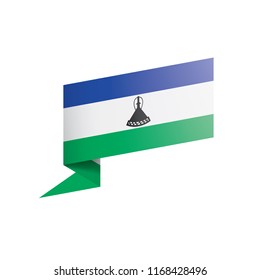 Lesotho flag, vector illustration on a white background