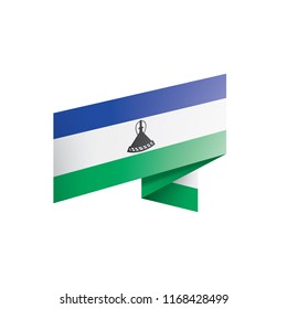 Lesotho flag, vector illustration on a white background